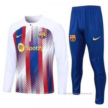 Chandal de Sudadera del Barcelona 2023-2024 Blanco Chandal de Sudadera del Barcelona 2023-2024 Blanco