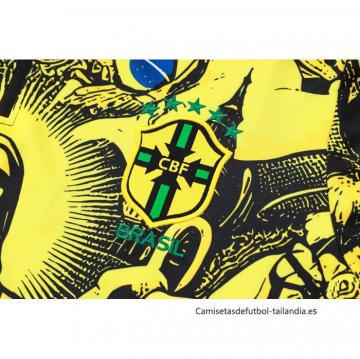 Chandal de Sudadera del Brasil Jesus Nino 2024-2025 Amarillo