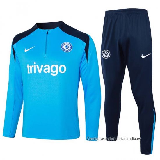 Chandal de Sudadera del Chelsea Nino 2024-2025 Azul - Haga un click en la imagen para cerrar