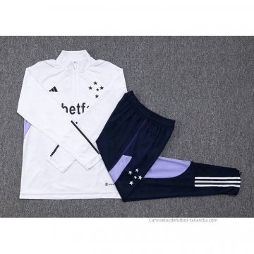 Chandal de Sudadera del Cruzeiro 2023-2024 Blanco