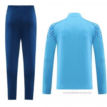 Chandal de Sudadera del Manchester City 2023-2024 Azul Claro