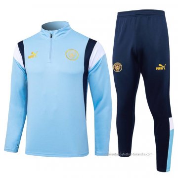 Chandal de Sudadera del Manchester City 2023-2024 Azul Claro Chandal de Sudadera del Manchester City 2023-2024 Azul Claro