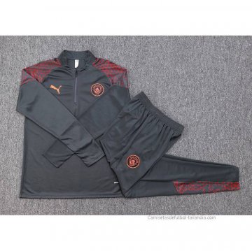 Chandal de Sudadera del Manchester City 2023-2024 Gris