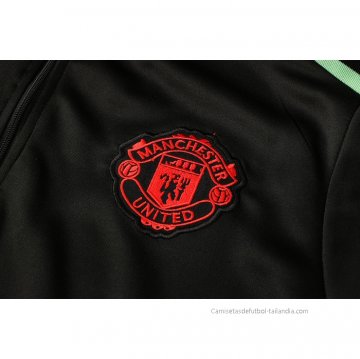 Chandal de Sudadera del Manchester United Nino 2021-2022 Negro