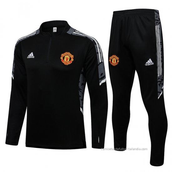 Chandal de Sudadera del Manchester United UCL 2021-2022 Negro - Haga un click en la imagen para cerrar