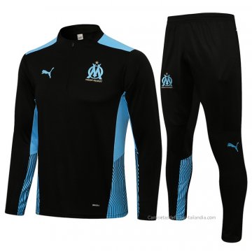 Chandal de Sudadera del Olympique Marsella 2021-2022 Negro Chandal de Sudadera del Olympique Marsella 2021-2022 Negro