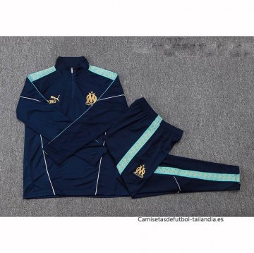 Chandal de Sudadera del Olympique Marsella 2025-2026 Azul Verde