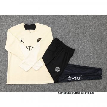 Chandal de Sudadera del Paris Saint-Germain 2023-2024 Beige