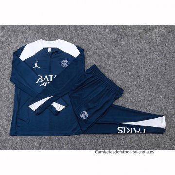 Chandal de Sudadera del Paris Saint-Germain 2025-2026 Azul Blanco