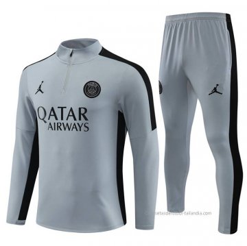 Chandal de Sudadera del Paris Saint-Germain Jordan Nino 2023-2024 Gris Chandal de Sudadera del Paris Saint-Germain Jordan Nino 2023-2024 Gris