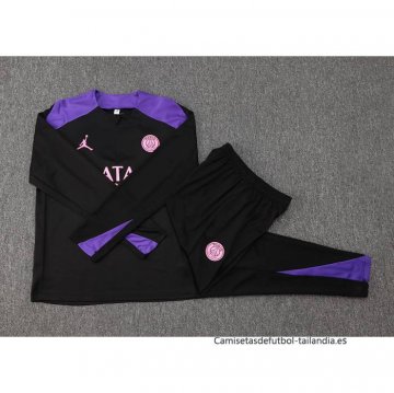 Chandal de Sudadera del Paris Saint-Germain Jordan Nino 2024-2025 Negro