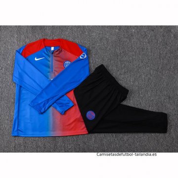 Chandal de Sudadera del Paris Saint-Germain Nino 2025-2026 Azul Rojo