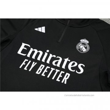 Chandal de Sudadera del Real Madrid Nino 2023-2024 Negro