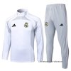 Chandal de Sudadera del Real Madrid Nino 2025-2026 Blanco Gris Chandal de Sudadera del Real Madrid Nino 2025-2026 Blanco Gris