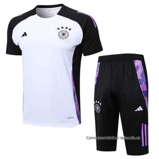 Chandal del Alemania Manga Corta 2024-2025 Blanco - Pantalon Corto - Haga un click en la imagen para cerrar