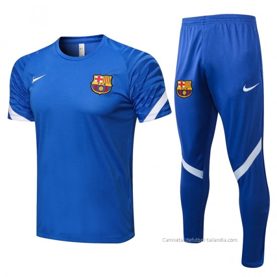 Chandal del Barcelona Manga Corta 2021-2022 Azul - Haga un click en la imagen para cerrar