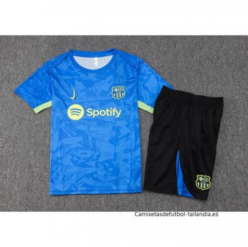 Chandal del Barcelona Manga Corta 2024-2025 Azul - Pantalon Corto