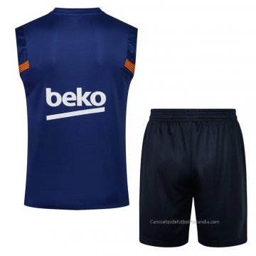 Chandal del Barcelona Sin Mangas 2021-2022 Azul