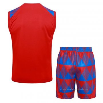 Chandal del Barcelona Sin Mangas 2023-2024 Rojo
