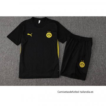 Chandal del Borussia Dortmund Manga Corta 2024-2025 Negro - Pantalon Corto