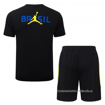 Chandal del Brasil Manga Corta 2026-2027 Negro - Pantalon Corto