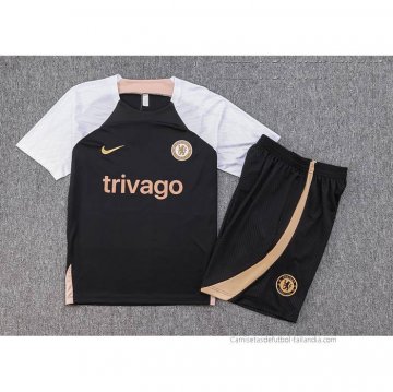 Chandal del Chelsea Manga Corta 2023-2024 Negro - Pantalon Corto