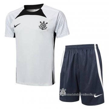 Chandal del Corinthians Manga Corta 2024-2025 Gris - Pantalon Corto Chandal del Corinthians Manga Corta 2024-2025 Gris - Pantalon Corto