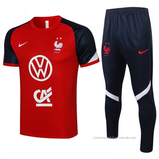 Chandal del Francia Manga Corta 2021-2022 Rojo - Haga un click en la imagen para cerrar