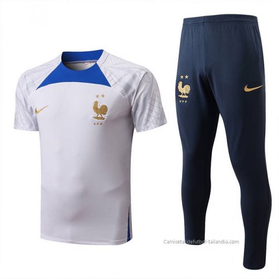 Chandal del Francia Manga Corta 2022-2023 Blanco - Haga un click en la imagen para cerrar