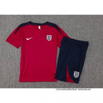 Chandal del Inglaterra Manga Corta 2024-2025 Rojo - Pantalon Corto
