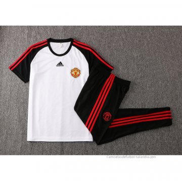 Chandal del Manchester United Manga Corta 2021-2022 Blanco