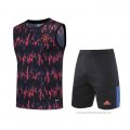 Chandal del Manchester United Sin Mangas 2022-2023 Negro y Rojo