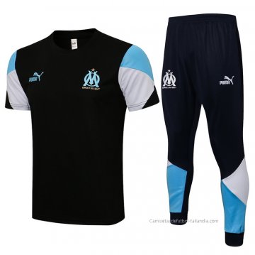 Chandal del Olympique Marsella Manga Corta 2021-2022 Negro Chandal del Olympique Marsella Manga Corta 2021-2022 Negro