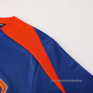 Chandal del Paises Bajos Manga Corta 2024-2025 Azul - Pantalon Corto