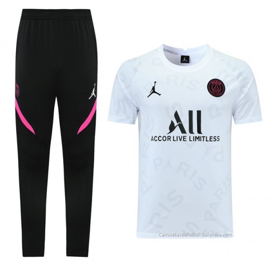 Chandal del Paris Saint-Germain Jordan Manga Corta 2021 Blanco - Haga un click en la imagen para cerrar