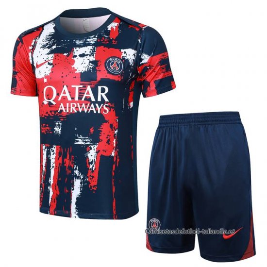 Chandal del Paris Saint-Germain Jordan Manga Corta 2024-2025 Azul y Rojo - Pantalon Corto - Haga un click en la imagen para cerrar