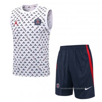 Chandal del Paris Saint-Germain Jordan Sin Mangas 2022-2023 Blanco Chandal del Paris Saint-Germain Jordan Sin Mangas 2022-2023 Blanco