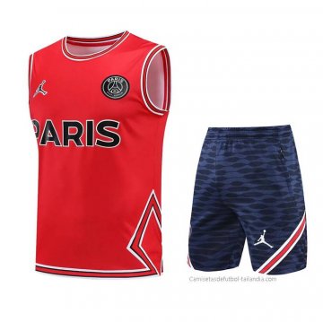 Chandal del Paris Saint-Germain Jordan Sin Mangas 2022-2023 Rojo Chandal del Paris Saint-Germain Jordan Sin Mangas 2022-2023 Rojo