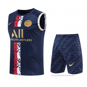 Chandal del Paris Saint-Germain Sin Mangas 2022-2023 Azul