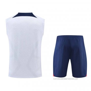 Chandal del Paris Saint-Germain Sin Mangas 2022-2023 Blanco