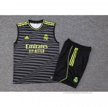 Chandal del Real Madrid Sin Mangas 2023-2024 Negro