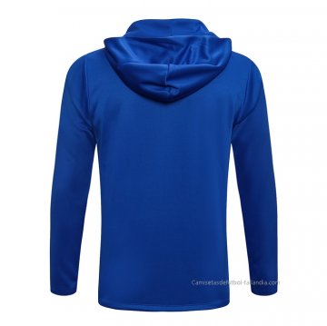 Chaqueta con Capucha del Barcelona 2021-2022 Azul