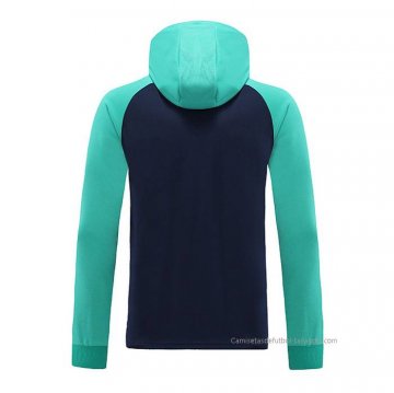 Chaqueta con Capucha del Barcelona 2022-2023 Verde y Azul