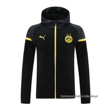 Chaqueta con Capucha del Borussia Dortmund 2024-2025 Negro Chaqueta con Capucha del Borussia Dortmund 2024-2025 Negro