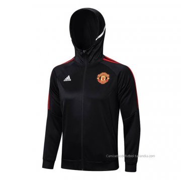 Chaqueta con Capucha del Manchester United 2022-2023 Negro Chaqueta con Capucha del Manchester United 2022-2023 Negro