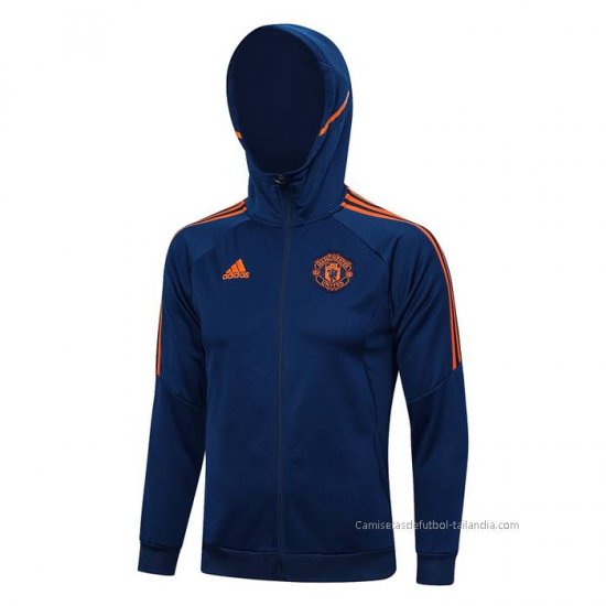 Chaqueta con Capucha del Manchester United 2023-2024 Azul - Haga un click en la imagen para cerrar
