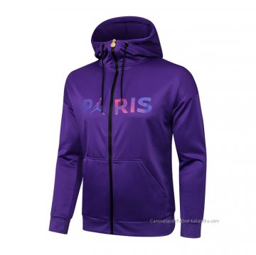 Chaqueta con Capucha del Paris Saint-Germain 2021-2022 Purpura Chaqueta con Capucha del Paris Saint-Germain 2021-2022 Purpura