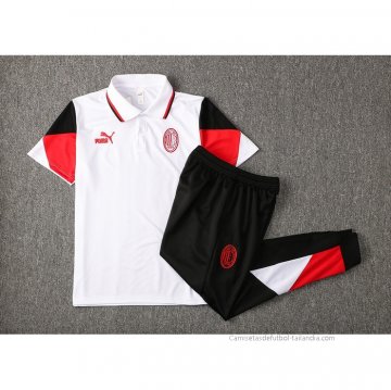 Conjunto Polo del AC Milan 2021-2022 Blanco