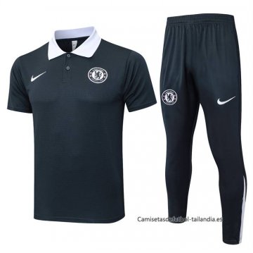 Conjunto Polo del Chelsea 2025-2026 Gris Conjunto Polo del Chelsea 2025-2026 Gris