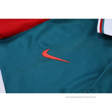 Conjunto Polo del Liverpool 2022-2023 Verde Blanco Rojo